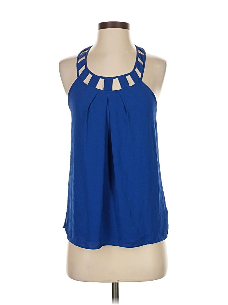 Pre-owned Express Sleeveless Blouse In Blue