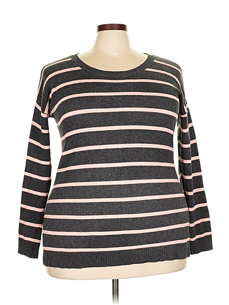 Pre-owned Arizona Jean Company Long Sleeve Top In Gray