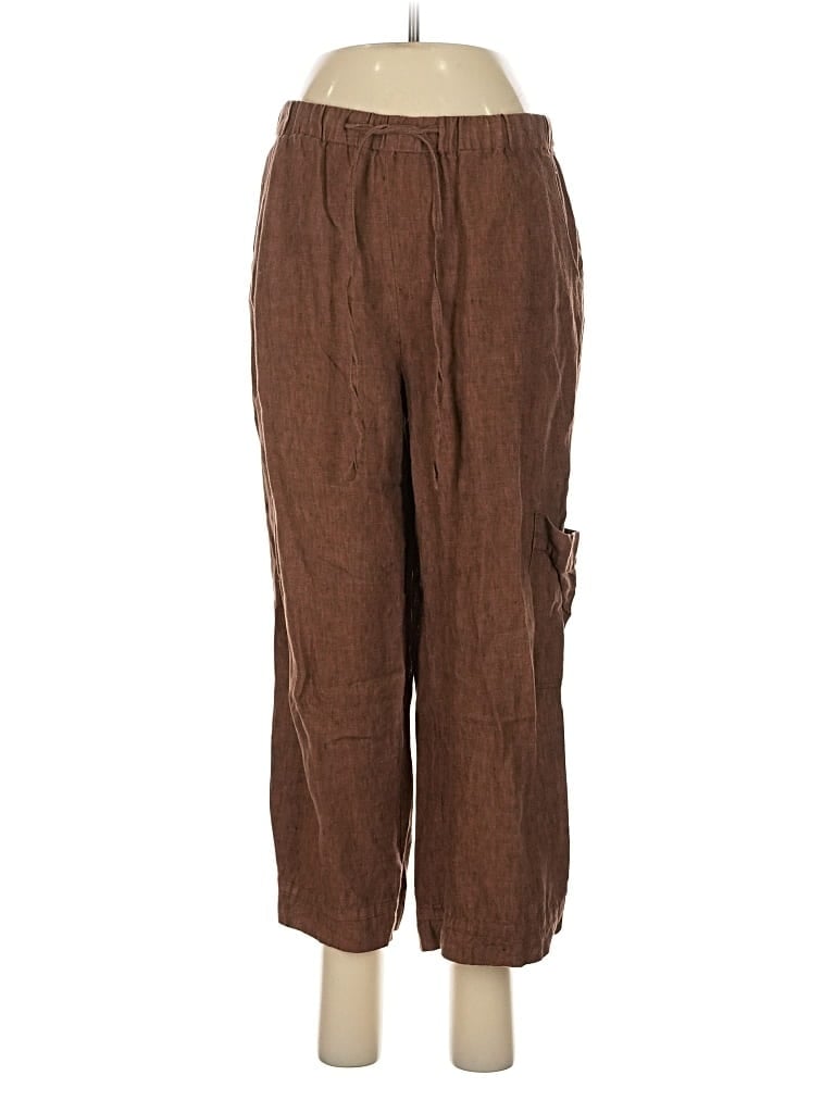 Pre-owned Coldwater Creek Linen Pants In Brown