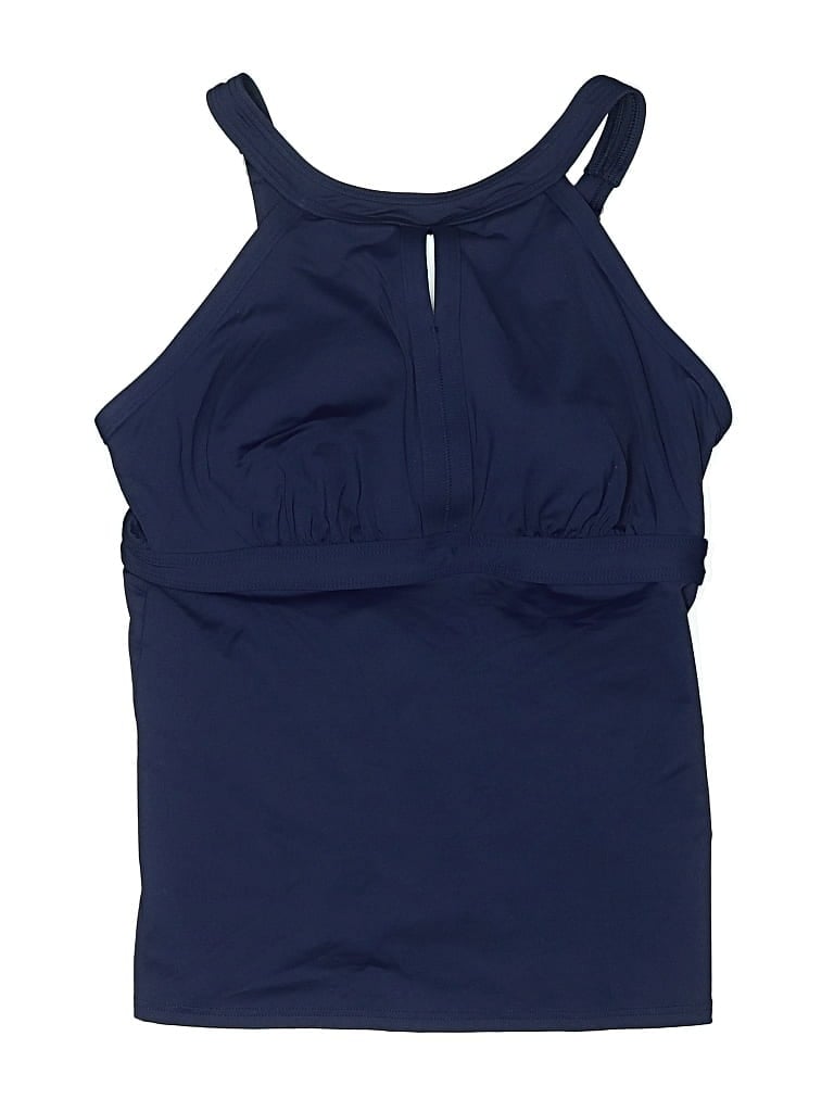 Pre-owned Lands' End Swimsuit Top Blue Swimwear