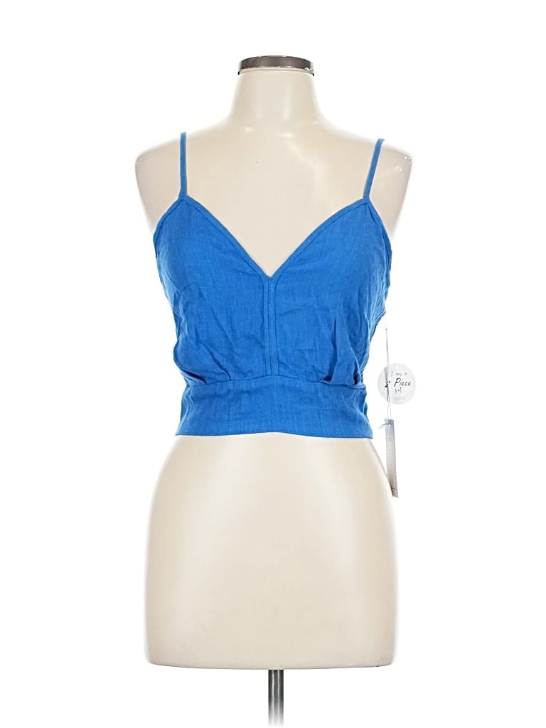 Sienna Sky Sleeveless Top Blue Sweetheart Neckline Tops