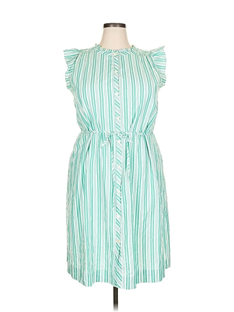 Pre-owned Ann Taylor Loft Casual Dress In Green
