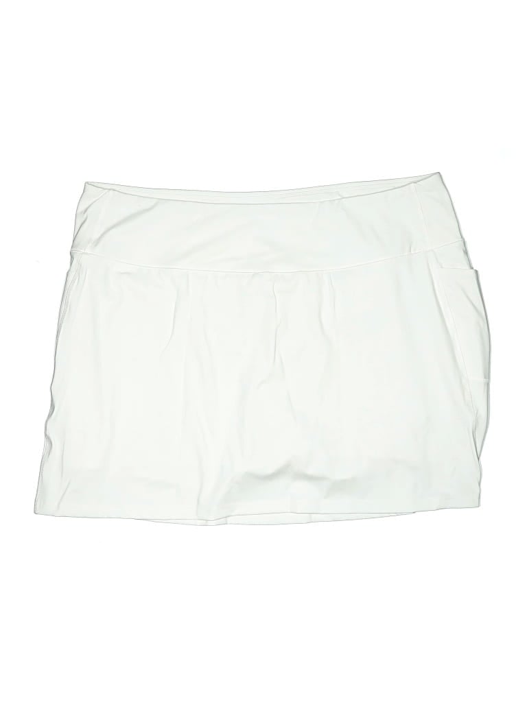 Pre-owned Lands' End Active Skort In White