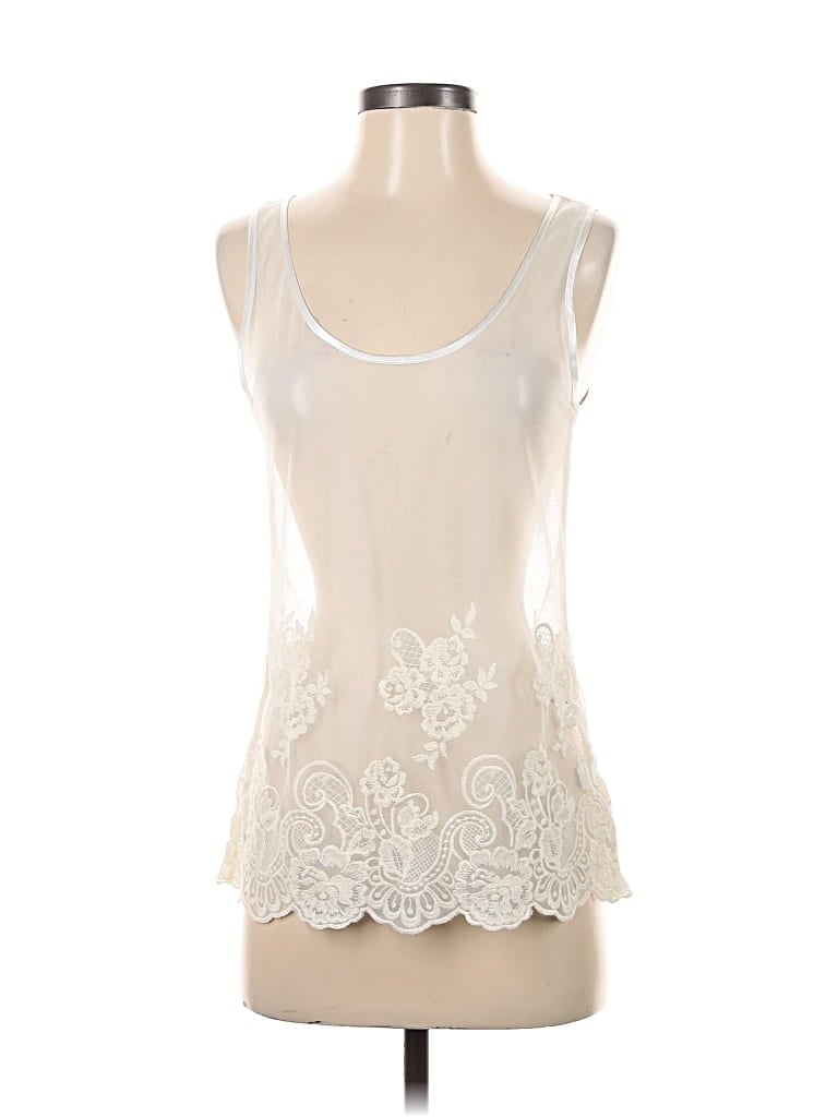 Pre-owned Banana Republic Sleeveless Blouse In White