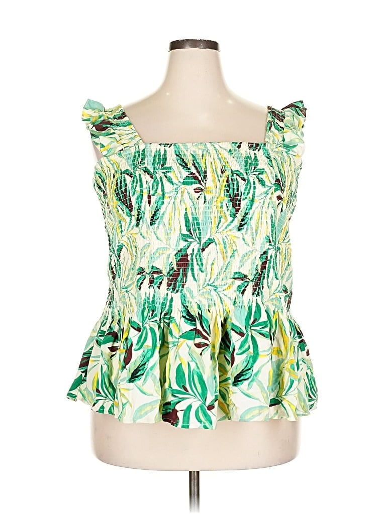 Pre-owned Torrid Sleeveless Blouse In Green