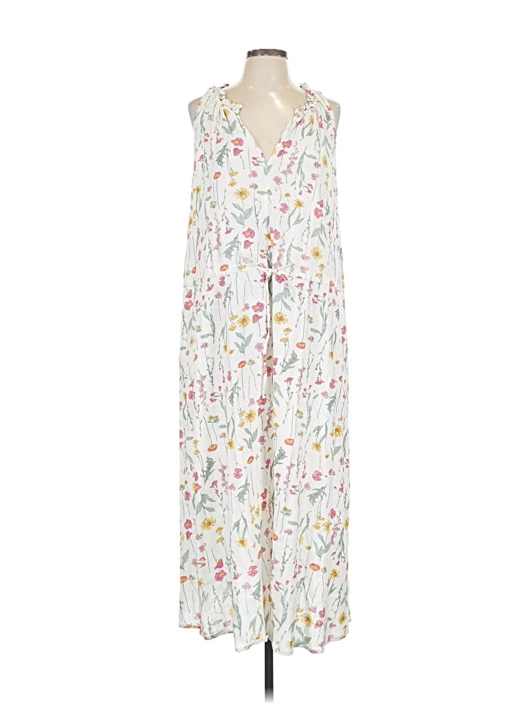 Pre-owned Well Worn Casual Dress In White