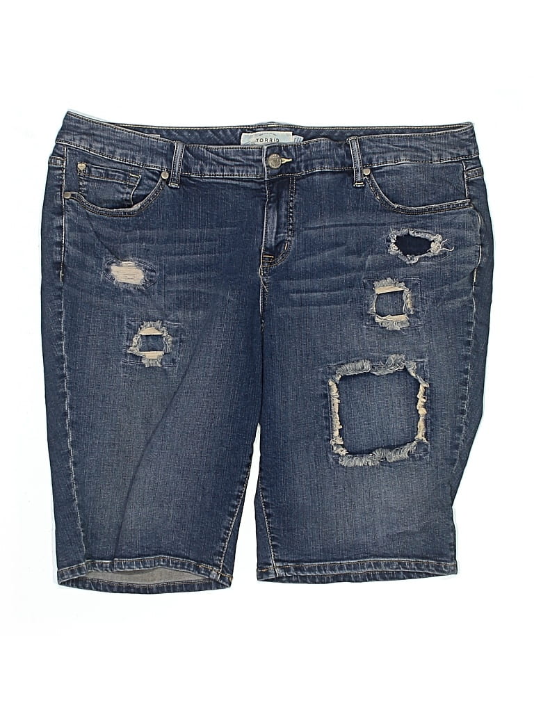 Pre-owned Torrid Denim Shorts In Blue