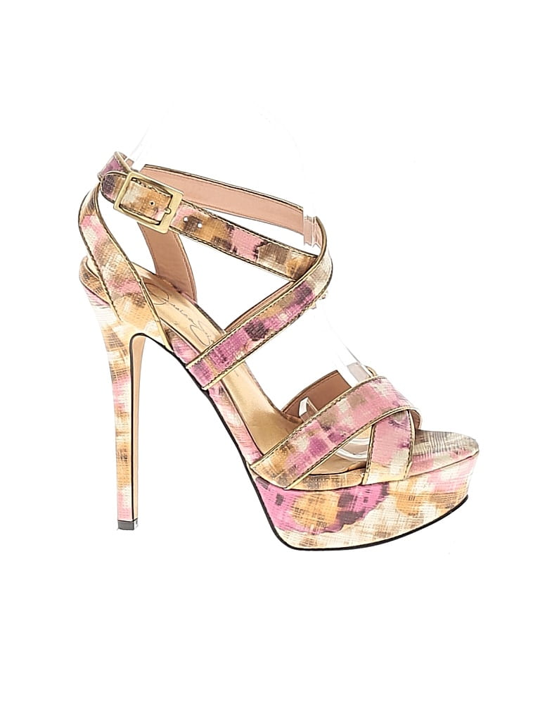 Pre-owned Jessica Simpson Heels In Brown