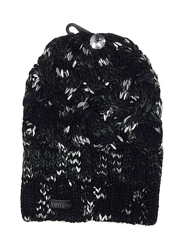 Pre-owned Kensie Beanie Hat In Black