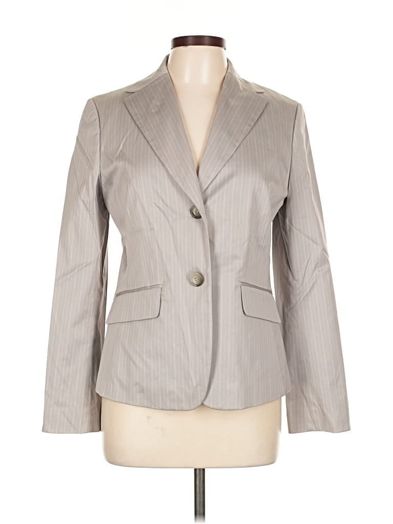 Pre-owned Ann Taylor Blazer Jacket In Gray