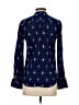 Warm Print Blue Long Sleeve Blouse Size XS (estimated) - photo 2