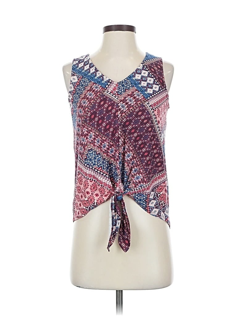 Pre-owned Fortune + Ivy Sleeveless Blouse In Purple