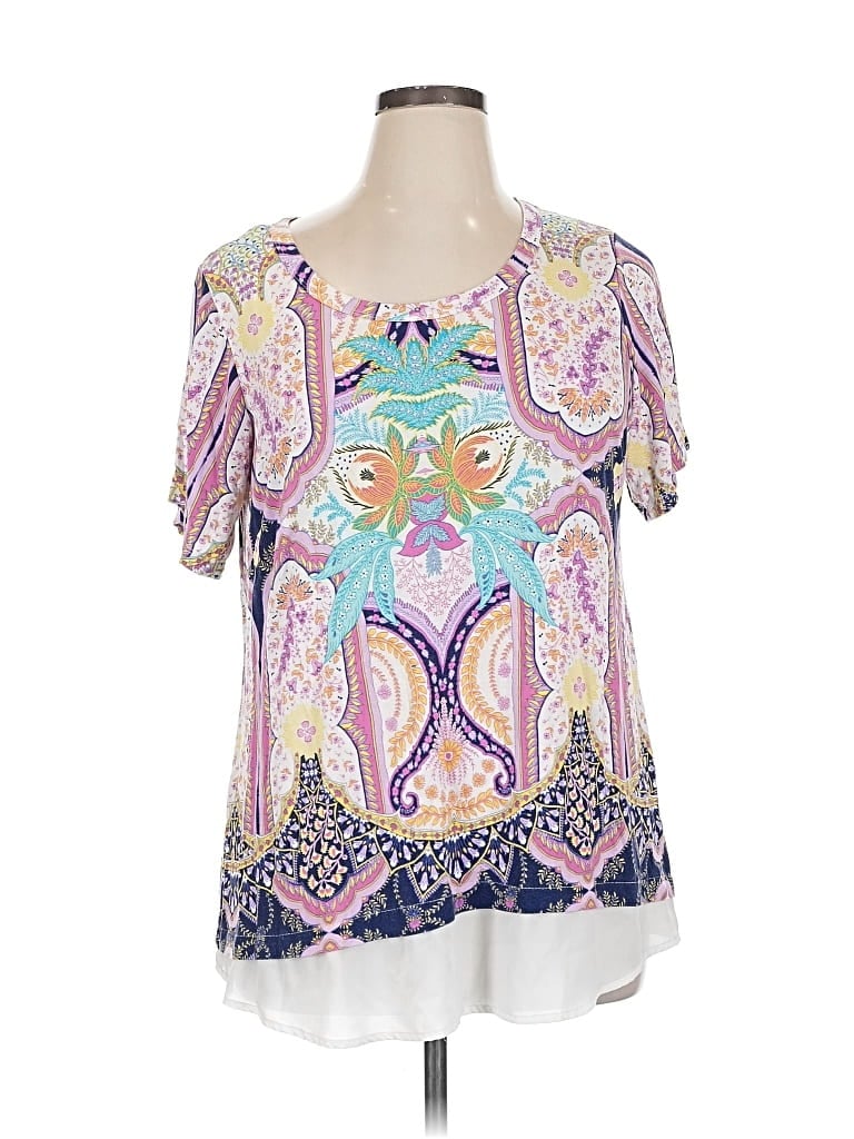 Pre-owned Rose + Olive Short Sleeve T-shirt In Purple