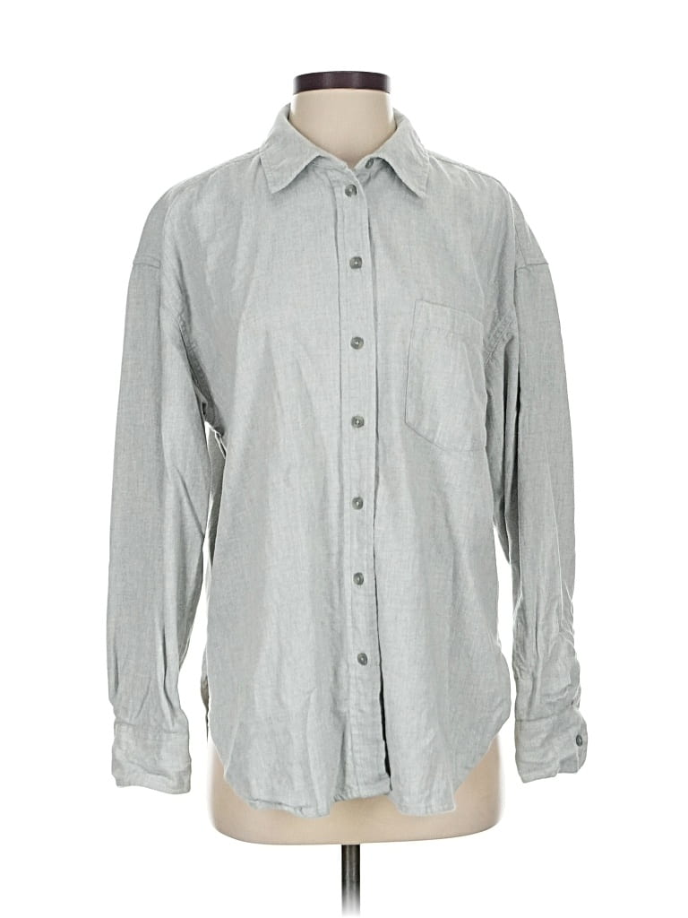 Pre-owned Universal Thread Long Sleeve Button Down Shirt In Gray