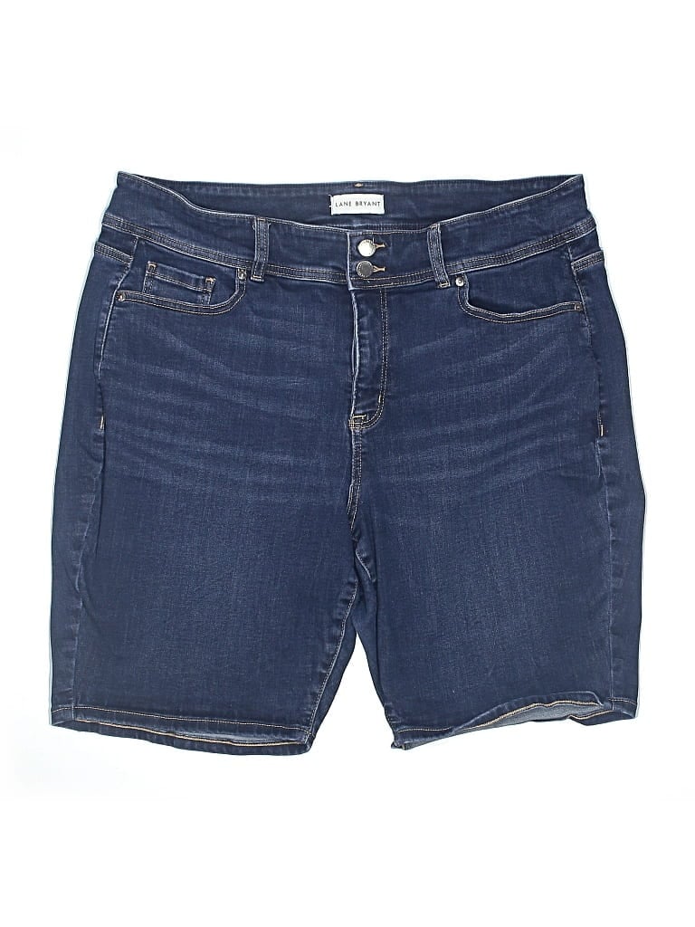 Pre-owned Lane Bryant Denim Shorts In Blue