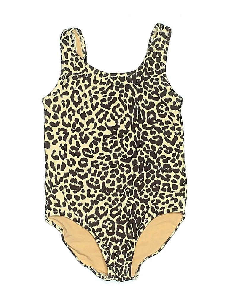 Pre-owned Crewcuts Kids' One Piece Swimsuit In Gold