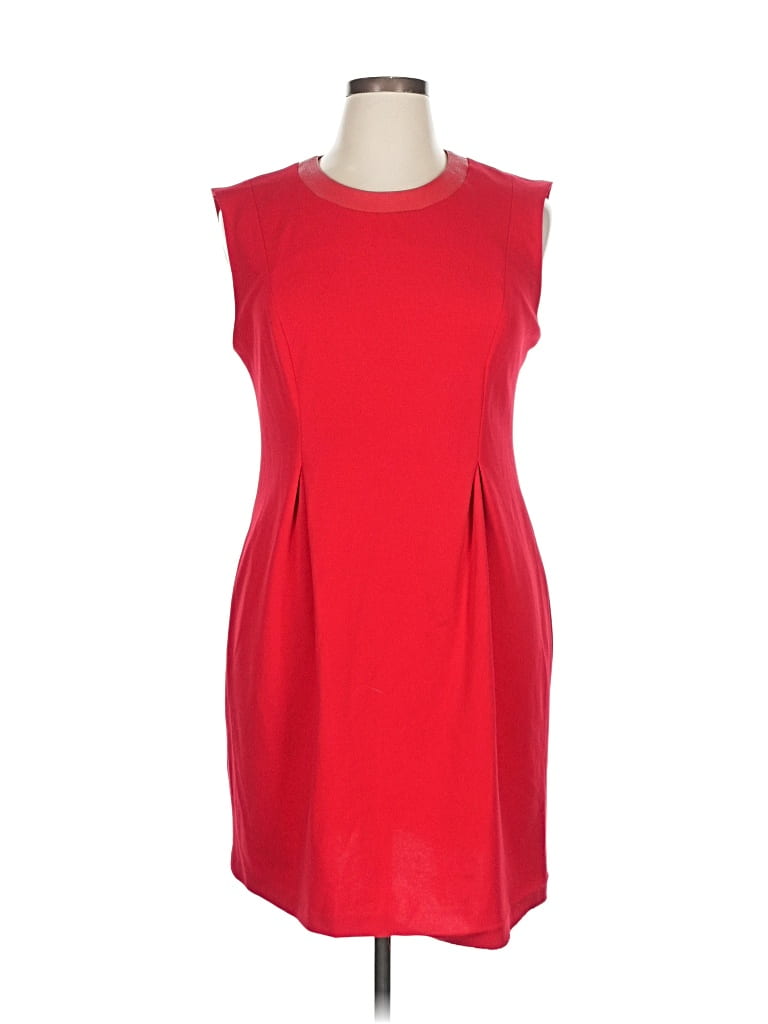 Pre-owned Calvin Klein Cocktail Dress In Red