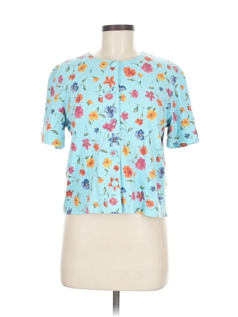 Pre-owned Talbots Cardigan Sweater In Blue