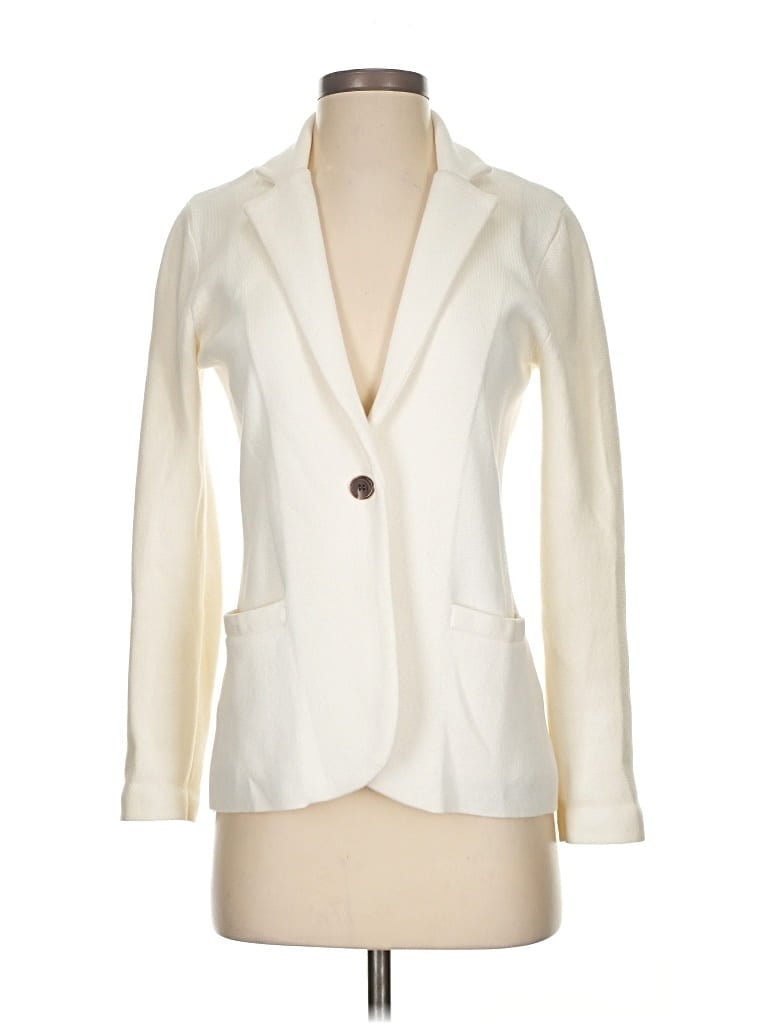Pre-owned J.crew Factory Store Blazer Jacket In White