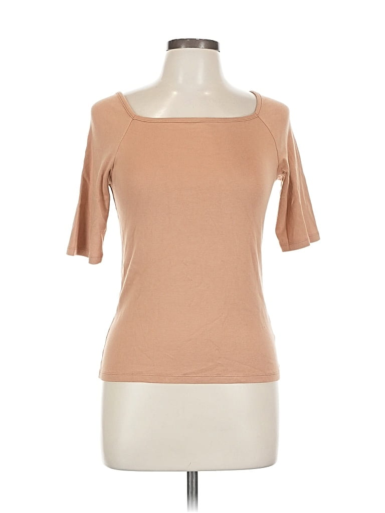 Pre-owned Gap 3/4 Sleeve T-shirt In Brown