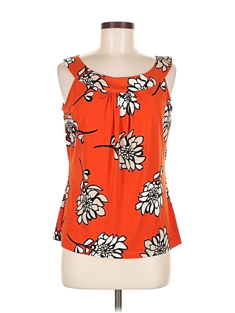 Pre-owned Calvin Klein Sleeveless Blouse In Orange