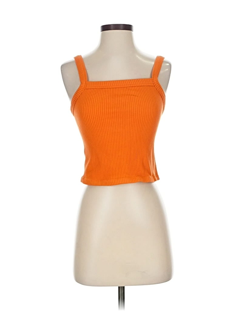 Pre-owned Gypsy & Jade Tank Top Orange Strapless Neckline Tops