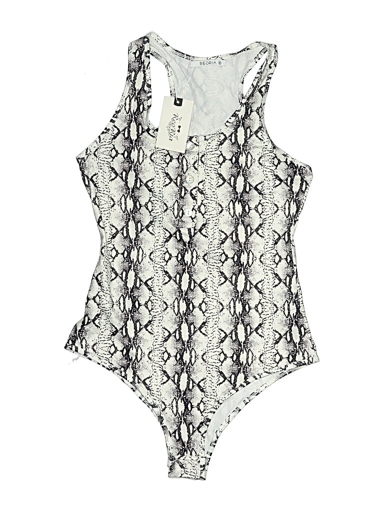 Pre-owned Reoria Bodysuit In Silver