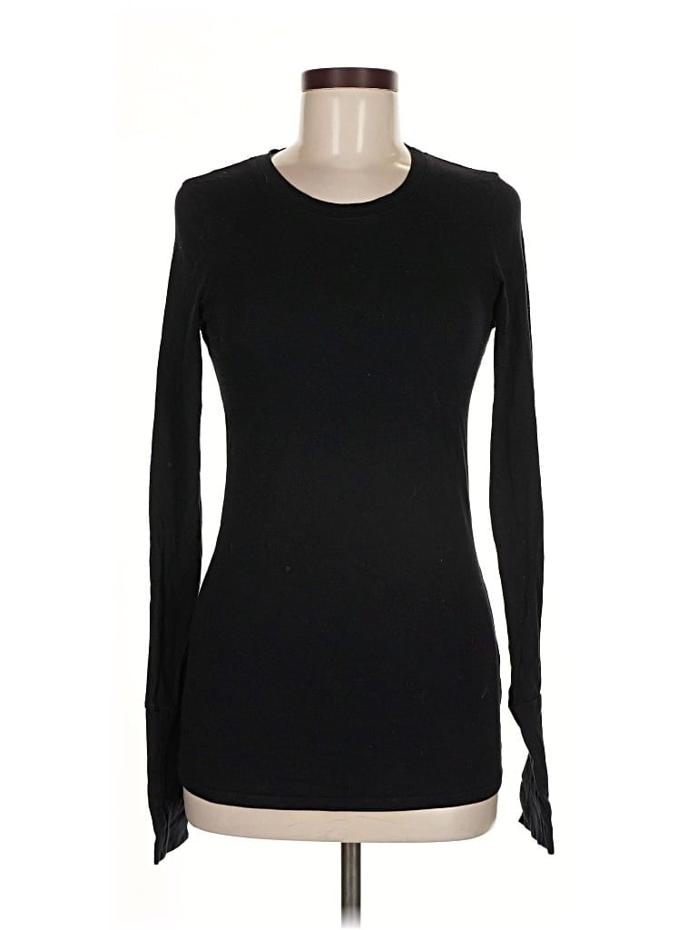 Pre-owned Michael Stars Long Sleeve T-shirt In Black