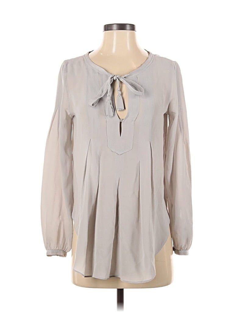 Pre-owned Calypso St Barth Long Sleeve Blouse In Gray