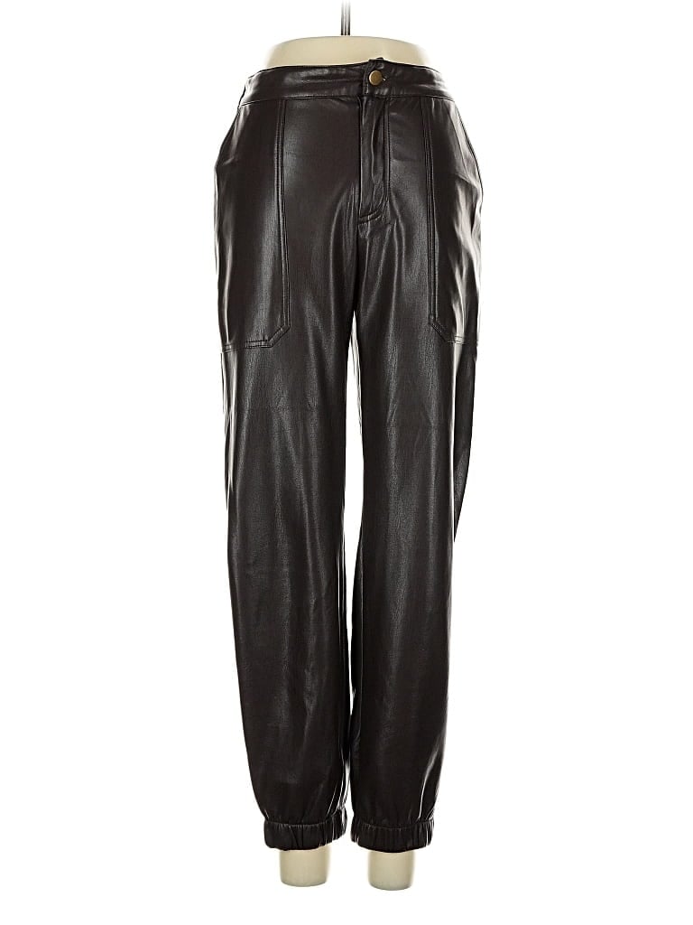 Pre-owned Yfb Faux Leather Pants In Black