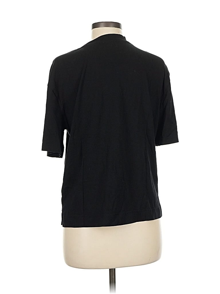 Pre-owned Nordstrom Short Sleeve Turtleneck In Black