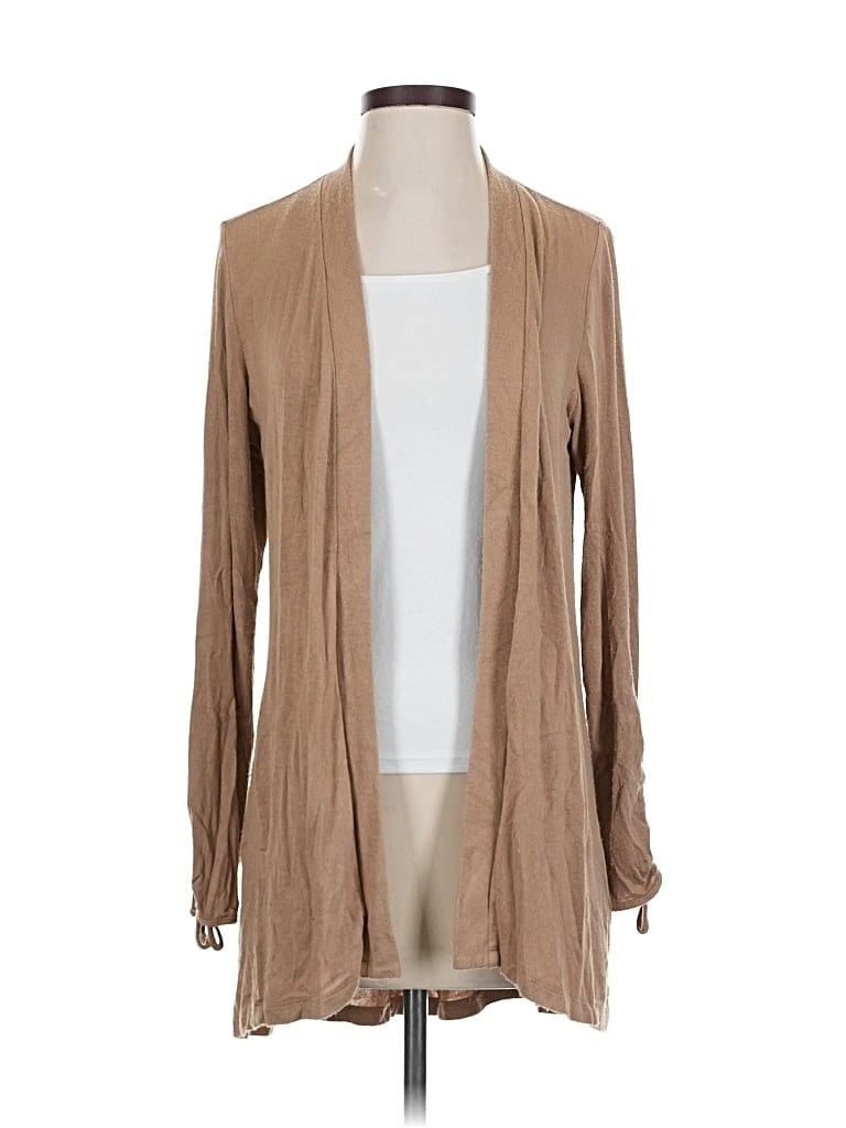 Pre-owned Susan Graver Cardigan Sweater In Brown