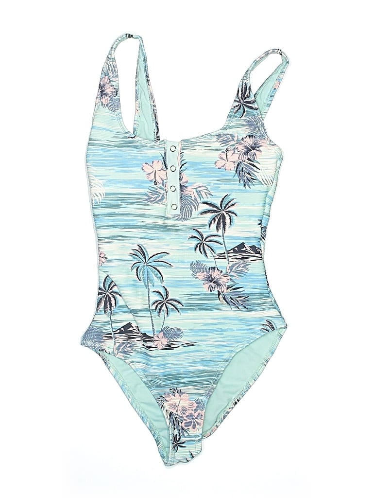 Pre-owned Decree One Piece Swimsuit In Blue
