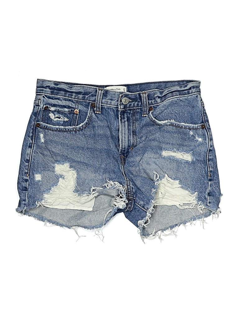 Pre-owned Abercrombie & Fitch Denim Shorts In Blue