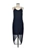 H&M 100% Polyester Solid Blue Cocktail Dress Size 6 - photo 1