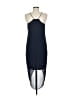 H&M 100% Polyester Solid Blue Cocktail Dress Size 6 - photo 2