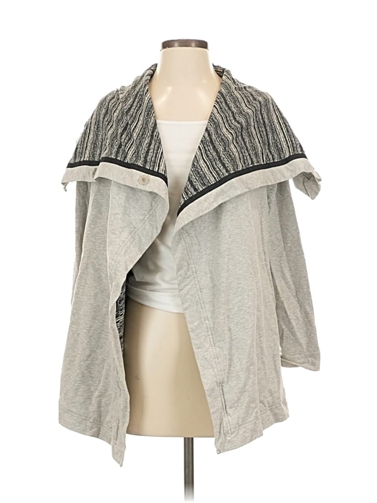 Pre-owned Lululemon Athletica Cardigan Sweater In Gray