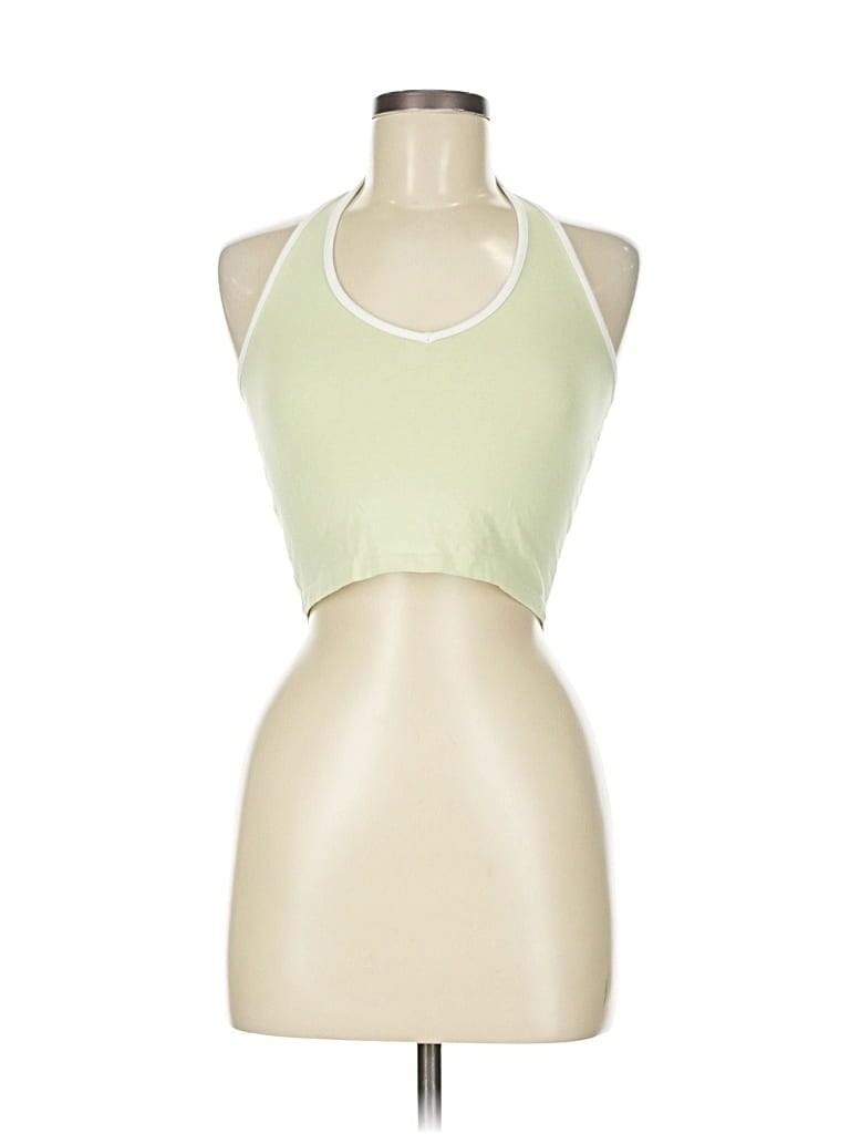 Pre-owned Brandy Melville Tank Top Green Halter Neckline Tops