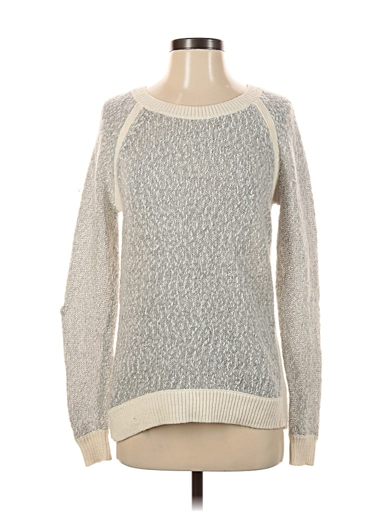 Pre-owned Ann Taylor Loft Pullover Sweater In Silver