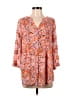 BCBGMAXAZRIA Paisley Orange 3/4 Sleeve Blouse Size XS - photo 1