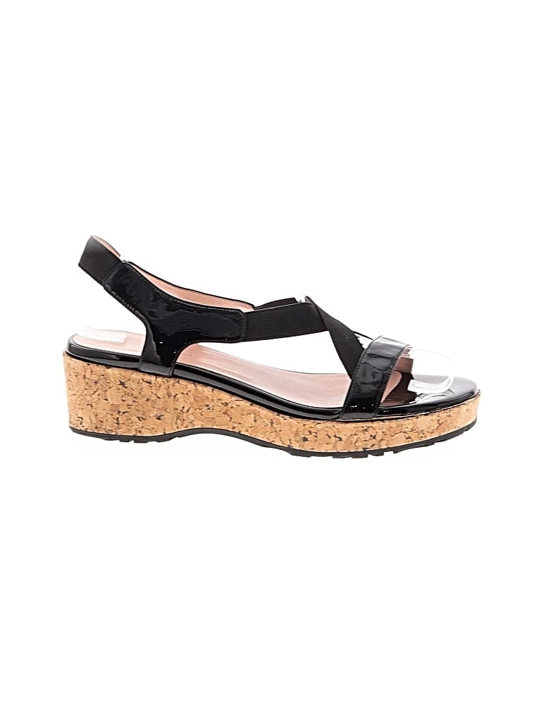 Pre-owned Taryn Rose Wedges In Black