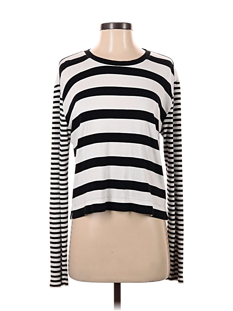 Pre-owned Splendid Long Sleeve T-shirt In White