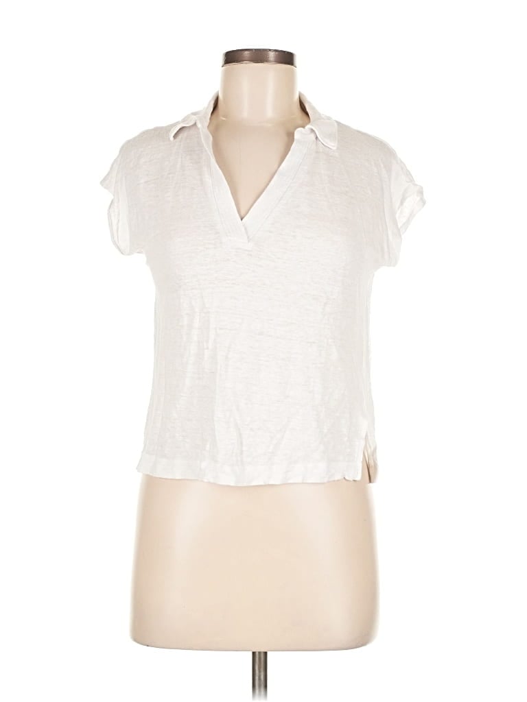 Pre-owned Tahari Short Sleeve T-shirt In White