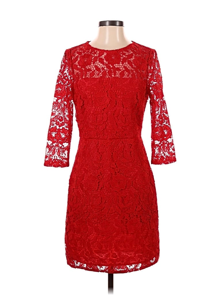 Pre-owned J.crew Collection Cocktail Dress In Red