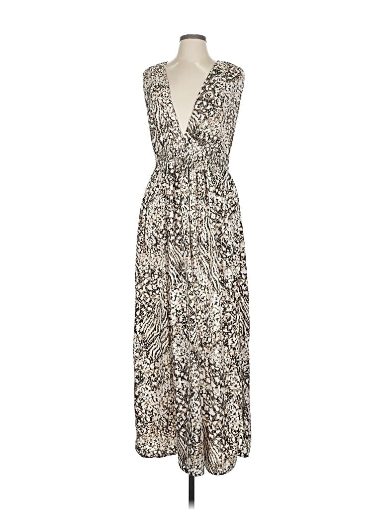 Pre-owned America & Beyond Casual Dress In Silver