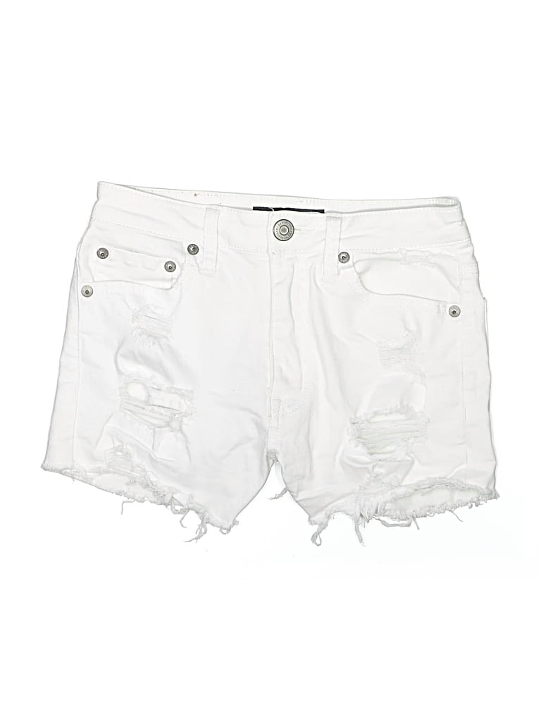 Pre-owned Aero Denim Shorts In White