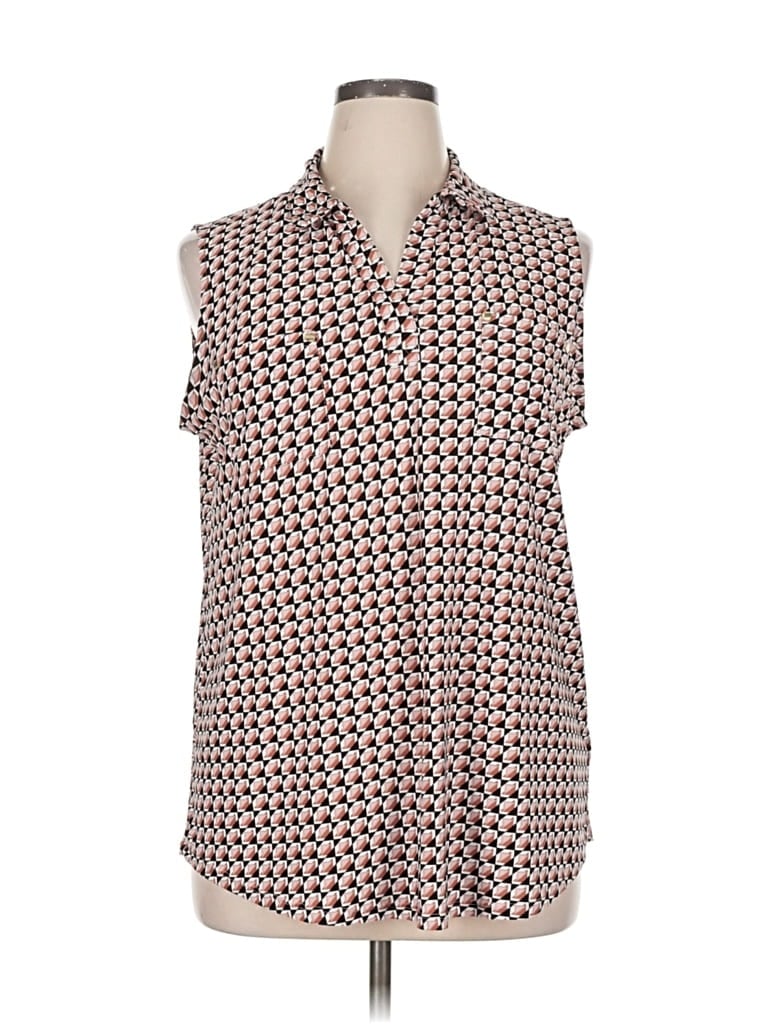 Pre-owned Jones New York Signature Sleeveless Blouse In Red