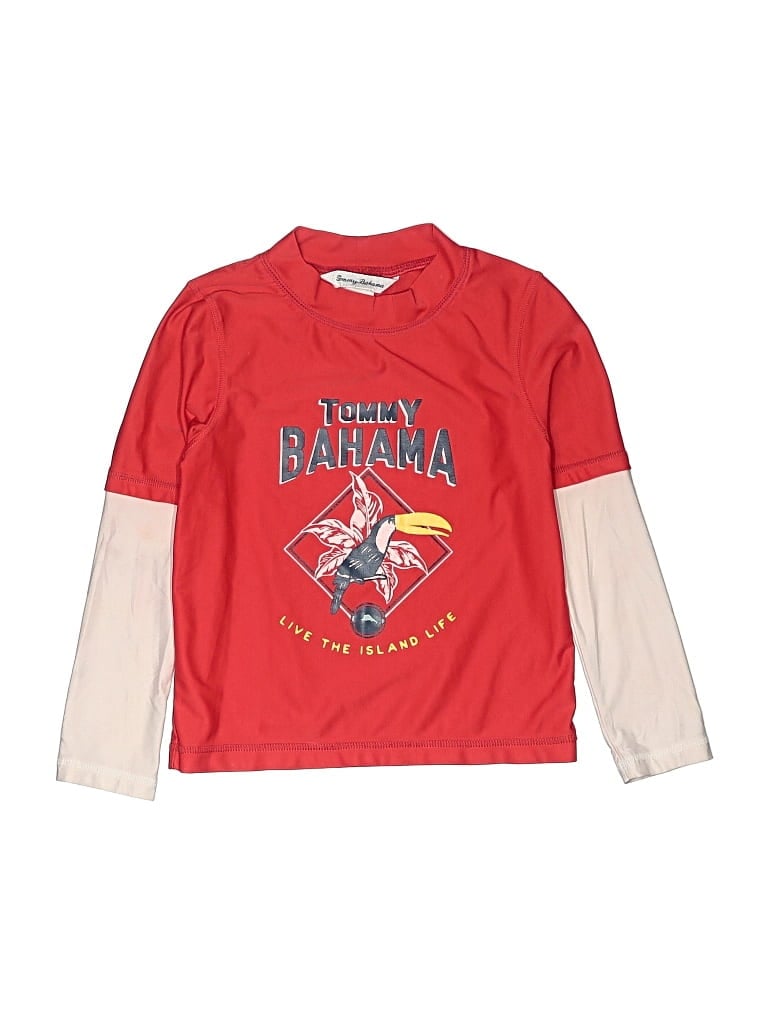 Pre-owned Tommy Bahama Kids' Rash Guard In Red