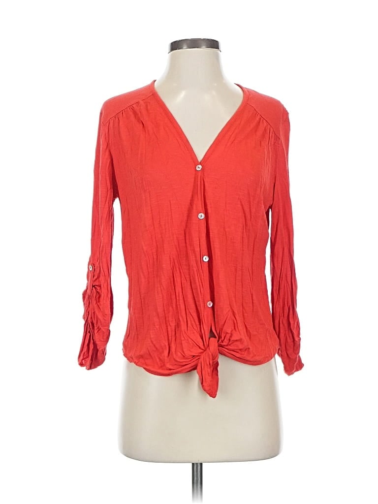 Pre-owned Max Studio 3/4 Sleeve Blouse In Red