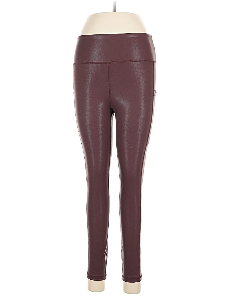 Pre-owned Zyia Active Active Pants In Burgundy